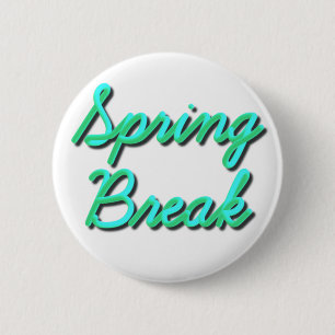 Spring Break 3D 6 Cm Round Badge