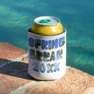 Spring Break Can Cooler - Custom Minimalist Koozie