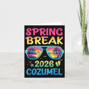 Spring Break Cozumel 2026 Vacation Trip Sungles  Card