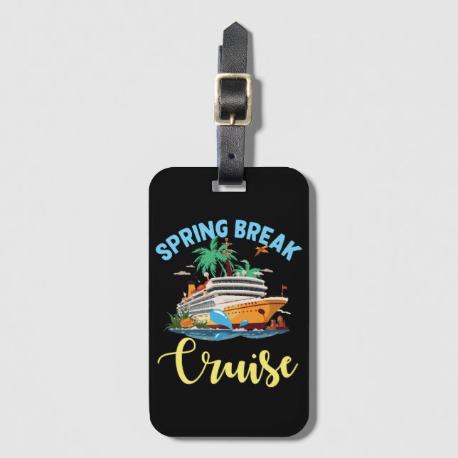 Spring Break Cruise Luggage Tag (Front Vertical)