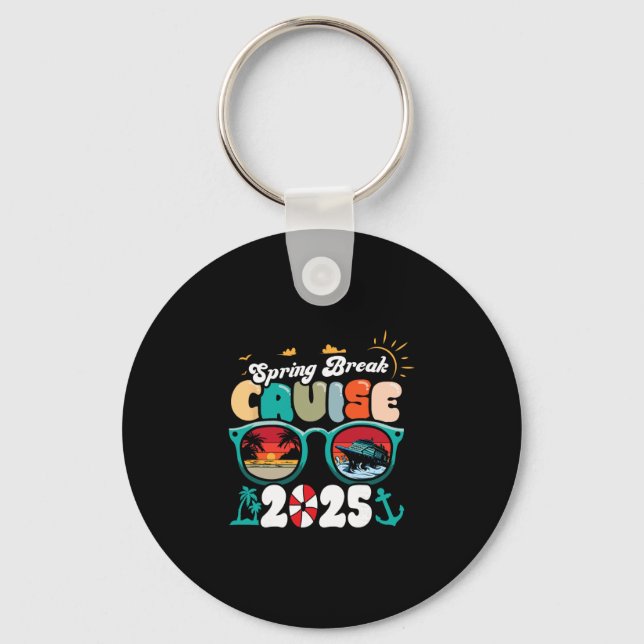 Spring Break Cruise Squad 2025 Cruising Vacation M Key Ring (Front)