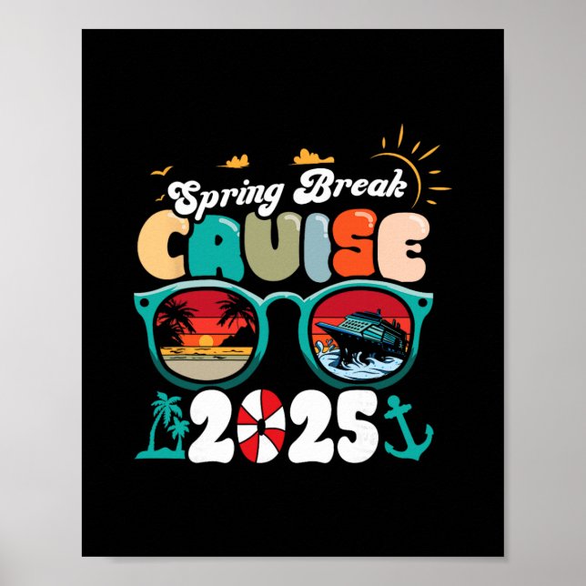 Spring Break Cruise Squad 2025 Cruising Vacation M Poster (Front)
