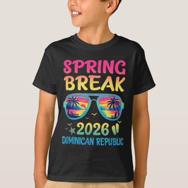 Spring Break Dominican Republic 2026 Vacation Trip T-Shirt (Front)