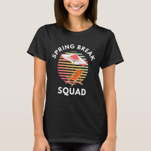 Spring Break Family Squad Beach Chair And Umbrella T-Shirt