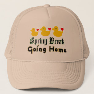 ♫♥Spring Break-Going Home Cute Ducks Trucker Hat♥♪ Hat