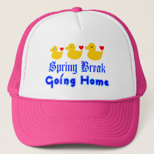 ♫♥Spring Break-Going Home Cute Ducks Trucker Hat♥♪ Hat