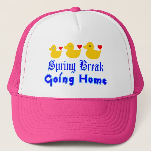 ♫♥Spring Break-Going Home Cute Ducks Trucker Hat♥♪ Hat (Front)