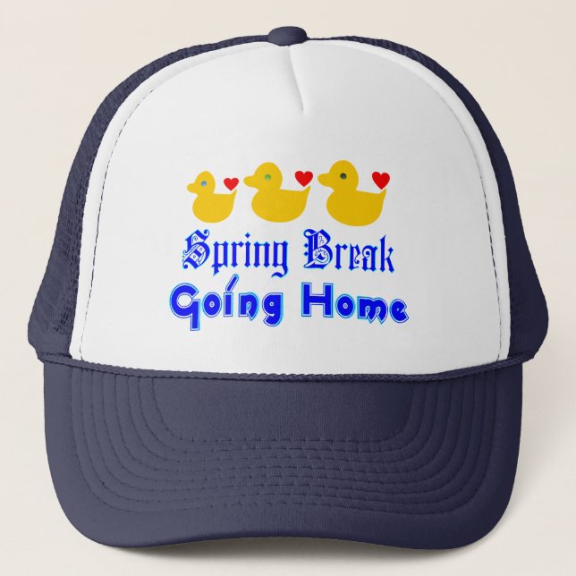 ♫♥Spring Break-Going Home Cute Ducks Trucker Hat♥♪ Hat (Front)