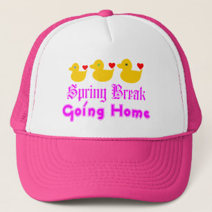 ♫♥Spring Break-Going Home Cute Ducks Trucker Hat♥♪ Hat