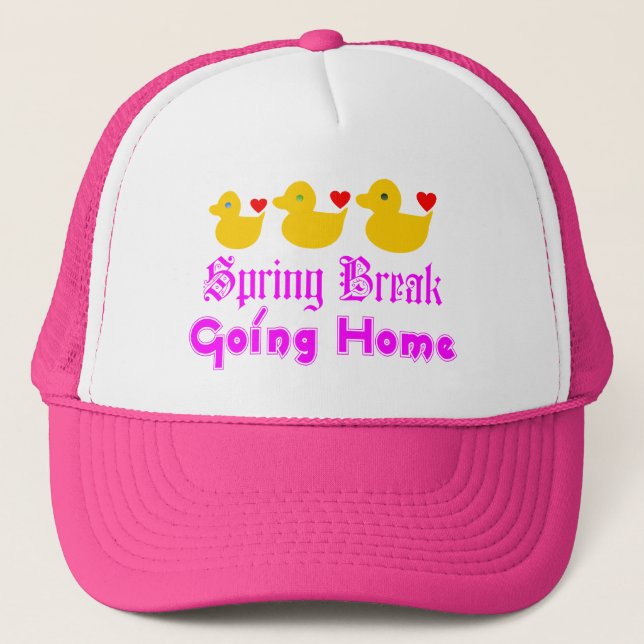 ♫♥Spring Break-Going Home Cute Ducks Trucker Hat♥♪ Hat (Front)
