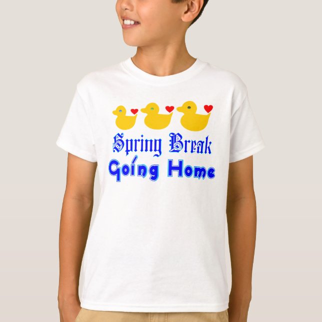 ♫♥Spring Break-Going Home Ducks Kids' Ringer Tee♥♪ T-Shirt (Front)