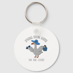 Spring Break Goose On The Loose Key Ring