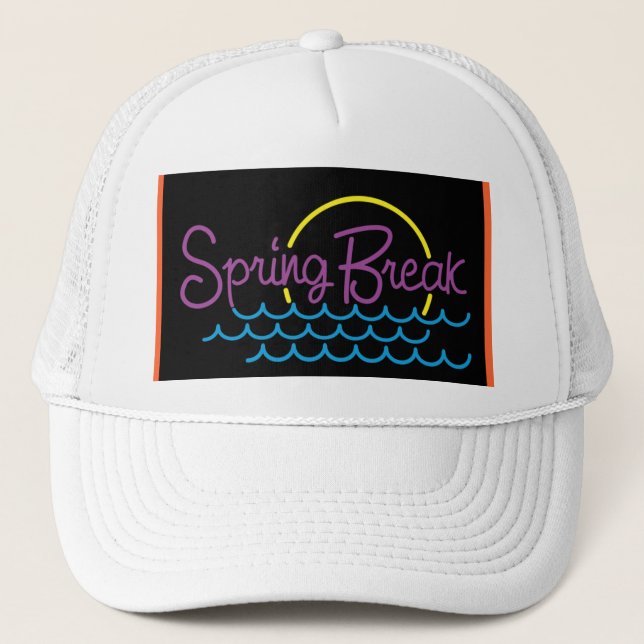 Spring Break in Neon Colours - Trucker Hat (Front)