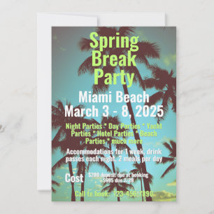 Spring Break Party Invitation