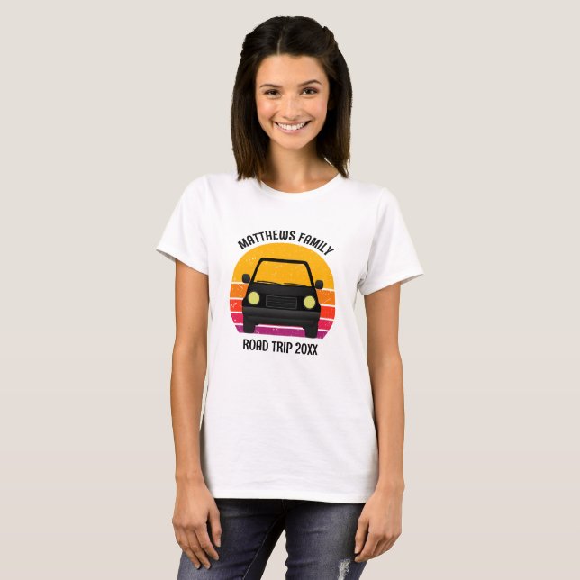 Spring Break Road Trip Sunset Custom Women's T-Shirt (Front Full)