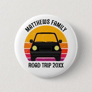 Spring Break Road Trip Sunset Customized 6 Cm Round Badge