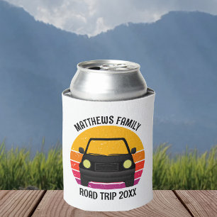 Spring Break Road Trip Sunset Customized Can Cooler