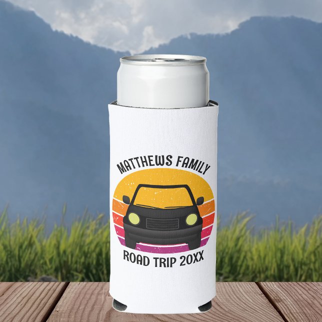 Spring Break Road Trip Sunset Customized Seltzer Can Cooler (Creator Uploaded)