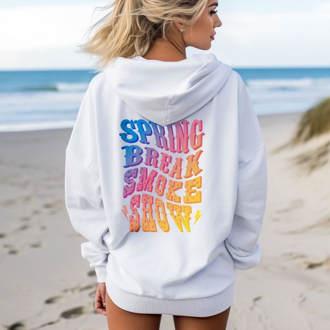 Spring Break Smoke Show Western Style Rainbow Hoodie (Creator Uploaded)