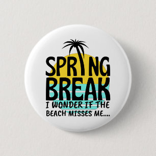 Spring Break Spring Season 6 Cm Round Badge