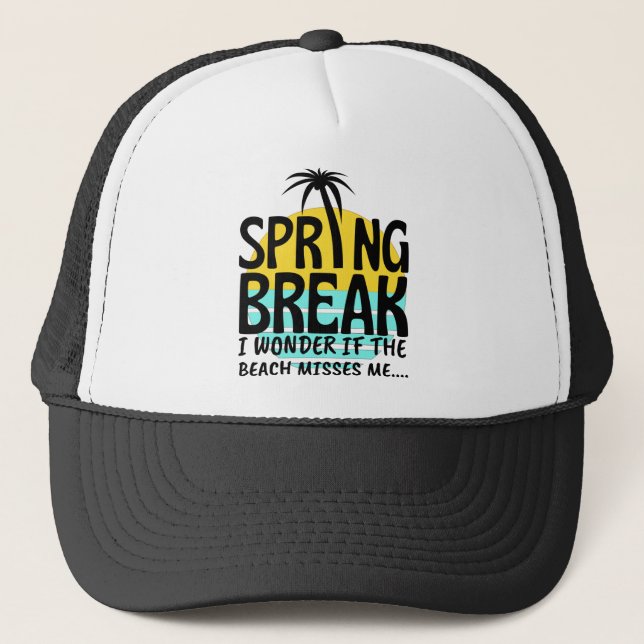 Spring Break Spring Season Trucker Hat (Front)