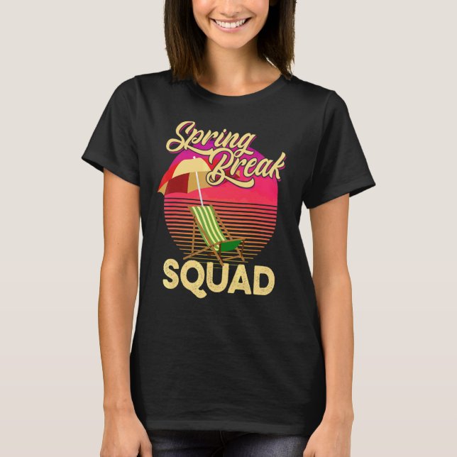 Spring Break Squad 2022 Retro Spring Break Beach S T-Shirt (Front)