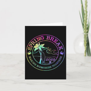 Spring Break Squad Crew Vintage 2025 Beach Palm Fa Card