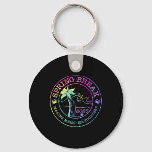 Spring Break Squad Crew Vintage 2025 Beach Palm Fa Key Ring