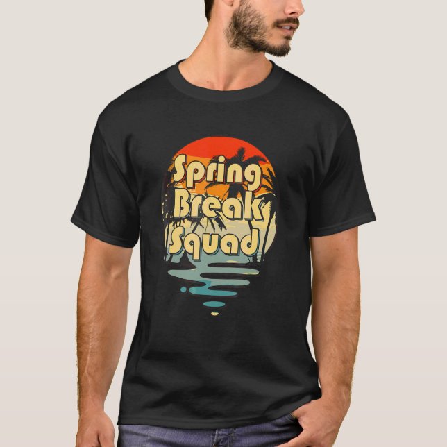 Spring Break Squad Family Matching Group Vacation  T-Shirt (Front)