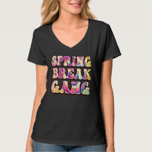 Spring break Squad gang Colourful Tie Dye Spring B T-Shirt