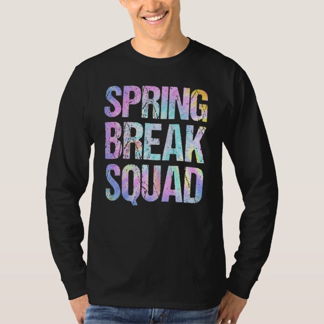 Spring Break Squad Matching Group Colourful Tie Dy T-Shirt (Front)