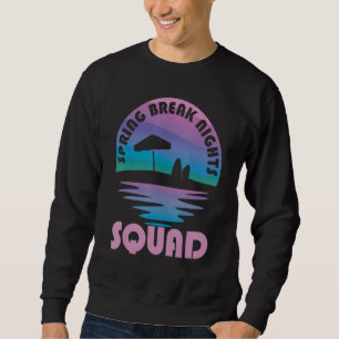 Spring Break Squad Sunset Vintage Matching Women M Sweatshirt