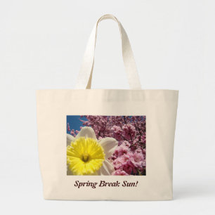 Spring Break Sun! tote bag Bright Yellow Daffodil