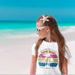 Spring Break Trip Beach Sunset Cute Custom Girls T-Shirt<br><div class="desc">This cute tropical palm tree sunset girls t-shirt is perfect for a spring break trip or a fun cruise ship getaway vacation with the family. Personalise a set of customised t-shirts for your group outing to the beach or an island family reunion.</div>