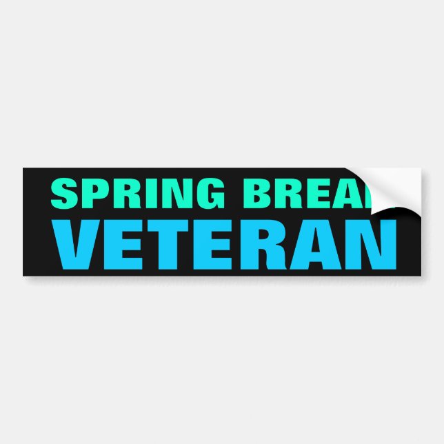 SPRING BREAK VETERAN bumper sticker (Front)