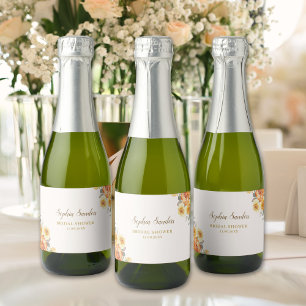 Spring Bridal Shower Featuring Orange Blossoms Sparkling Wine Label