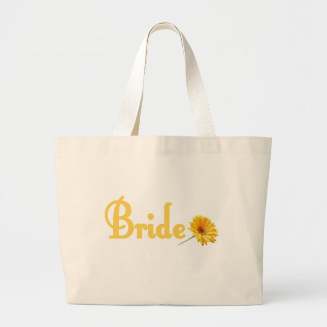 Spring Bride Tote Bag Yellow Flower (Front)