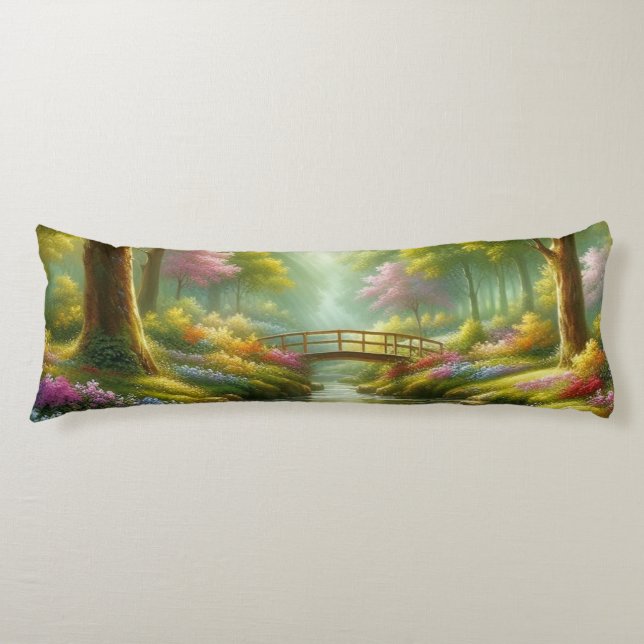 Spring brook with flowers body cushion (Front)