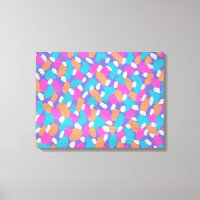 Spring Brushstrokes Colourful Abstract Art Print