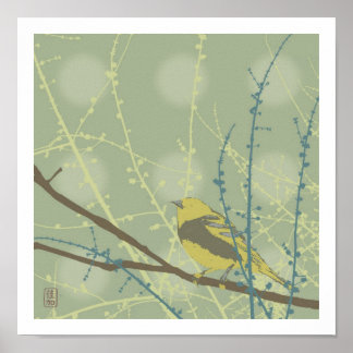Spring Buds Bird Print