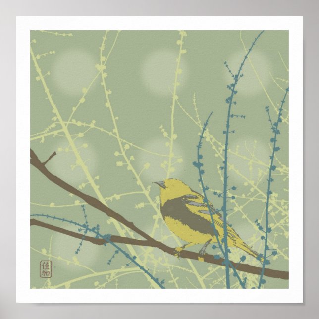 Spring Buds Bird Print (Front)