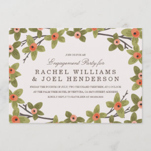 Spring Buds Engagement Party Invite