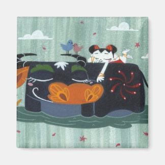 Spring Buffalo Magnet