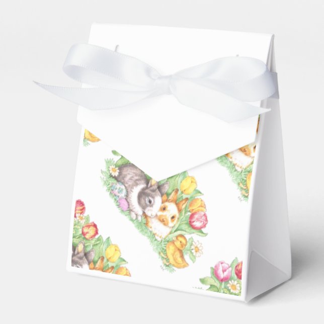 Spring Bunnies Easter Bunny Favour Boxes (Front Side)