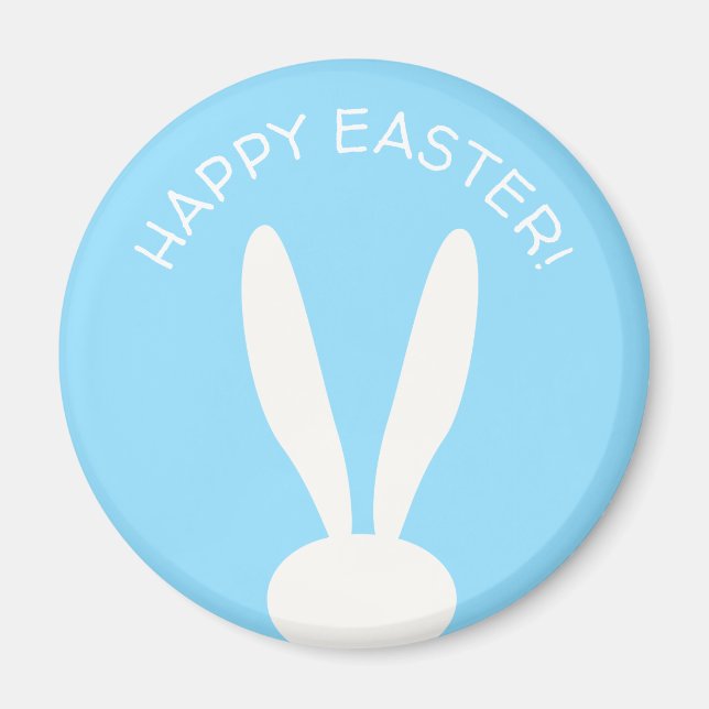 Spring Bunnies Happy Easter Holiday Egg Hunt Party Magnet (Front)