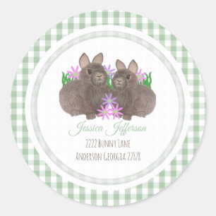 Spring Bunny  Classic Round Sticker