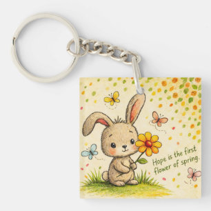 Spring Bunny Keychain