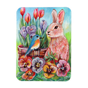 Spring Bunny Magnet