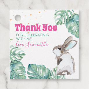 Spring Bunny Party Thank You Favour Tags