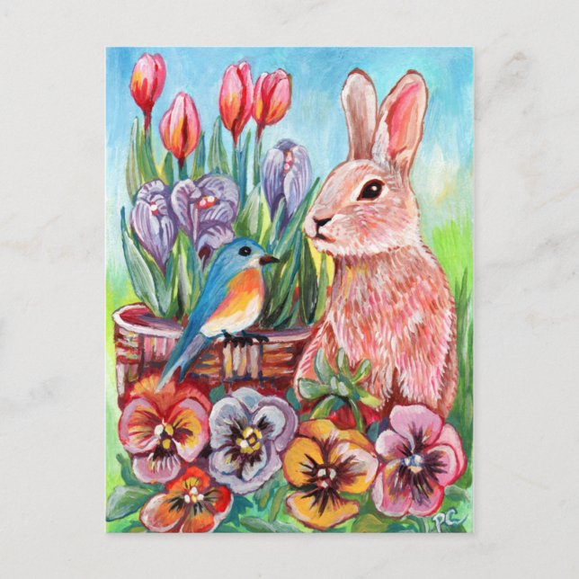 Spring Bunny Postcard (Front)